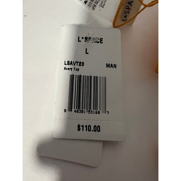 NWT L*Space Women's Avery Wrap-Style Beach Swim Bikini Top Mango Orange Size L - Picture 9 of 12